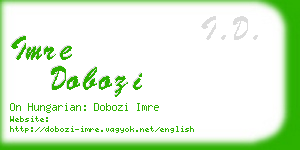 imre dobozi business card